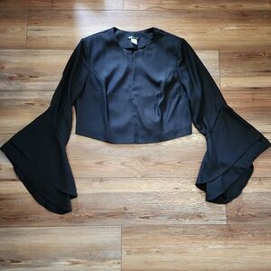 Venus Jacket Womens 14 Black Cropped Bell Sleeve
